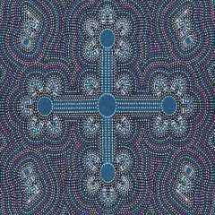 Ladies Dancing at Ceremony Purple By Margaret Wallace Cotton Fabric by the Yard