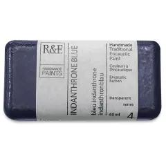 R&F Encaustic Paint Block - Indanthrone Blue, 40 ml, Block