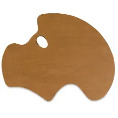 New Wave Art Wood Palette - 20-1/2" x 16" x 1/5", Expressionist Confidant, Right Hand
