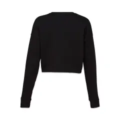 Bella Canvas Cropped Crew Fleece - Black, Large