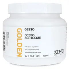 Golden Acrylic Gesso - White, 32 oz jar