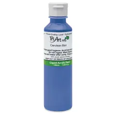 Tri-Art Liquid Artist Acrylics - Cerulean Blue, 120 ml bottle