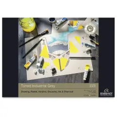 Rembrandt Toned Mixed Media Pad - Industrial Grey, 16.5" x 11.7"