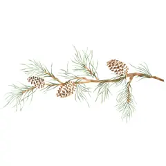 Pinecone Branch Wall Stencil | 3233 by Designer Stencils | Animal & Nature Stencils | Reusable Art Craft Stencils for Painting on Walls, Canvas, Wood | Reusable Plastic Paint Stencil for Home Makeover | Easy to Use & Clean Art Stencil