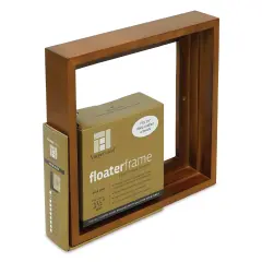 Ampersand Floaterframe - Bold, Walnut, 8" x 8",1-1/2"