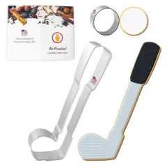 CookieCutter.com Hole In One 2 Piece Cookie Cutters Set, Golf Club, Round Ball, Tin Plate Steel, USA