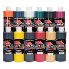 Createx Acrylic Paints - Set of 12, Assorted Colors, Pints