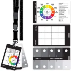 Pixiss Grey Scale Value Finder, Color Wheel, Artists View Catcher on Lanyard