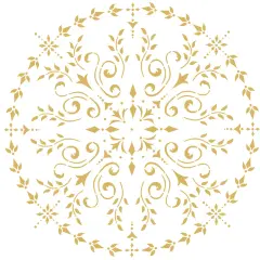 Ceiling Medallion Wall Stencil | 417 by Designer Stencils | Mandala & Medallion Stencils | Reusable | Easy to Use & Clean Art Stencil