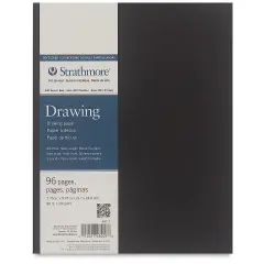 Strathmore Softcover 400 Series Drawing Art Journal - 9-3/4" x 7-3/4", Cream, 80 lb, 96 Pages