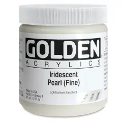 Golden Heavy Body Acrylic Paint - Iridescent Pearl (Fine), 8 oz Jar