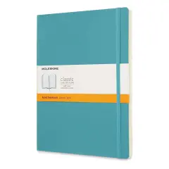 Moleskine Classic Soft Cover Notebook - Reef Blue, Ruled, 9-3/4" x 7-1/2"