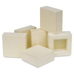 American Easel Painting Panel Pack - 4" x 4" x 1 5/8", Wood, Deep, Pkg of 6