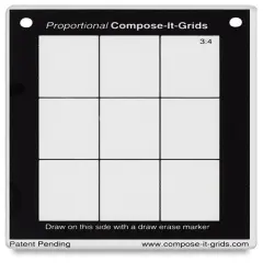 Compose It Grid - 4" x 5", Clear, 3:4