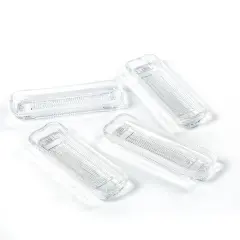 HIC Kitchen Corn Dishes, Glass, Set of 4, 8.5-Inches Clear