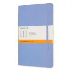 Moleskine Classic Soft Cover Notebook - Light Blue, Ruled, 8-1/4" x 5"
