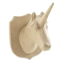 DecoPatch Paper Mache Animal Head Trophy - Unicorn