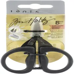 Tim Holtz Non-Stick Titanium Micro Serrated Mini Snips 5"-Left-Handed