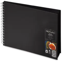 Fabriano Sketchbook - 8-1/4" x 11-3/4", Black, Hardcover