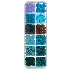 John Bead Czech Glass Bead Box Mix - Santorini Coast