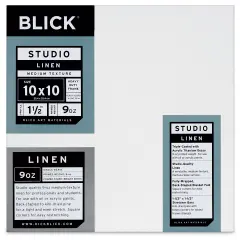 Blick Studio Linen Stretched Canvas - 10" x 10", Gallery 1-1/2" Profile