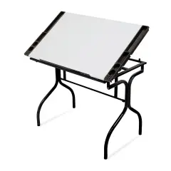 Studio Designs Folding Craft Station - White with Black Base