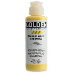 Golden Fluid Acrylics - Cadmium Yellow Medium Hue, 4 oz bottle