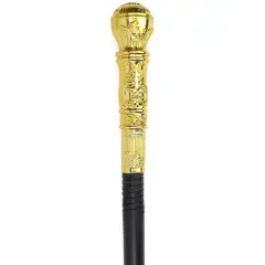 Gold Costume Walking Cane Elegant Prop Stick Dress Canes Costume Accessories for Adults and Kids