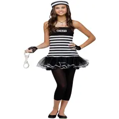 Not Guilty Jailbird Girl's Costume Teen 0-9