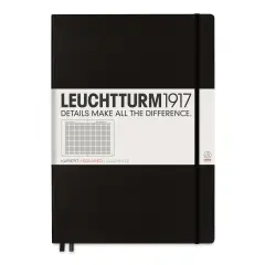 Leuchtturm1917 Squared Hardbound Notebook - Black, Master, 8-3/4" x 12-1/2"