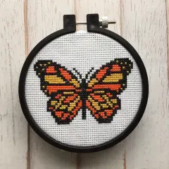 Butterfly Bug Counted Cross Stitch DIY KIT Beginner
