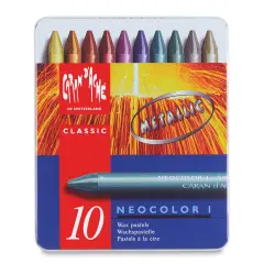 Caran d'Ache Neocolor I Wax Pastels - Metallics, Set of 10