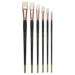Blick Masterstroke Interlocking Bristle Brush Set - Bright, Long Handle, Set of 6