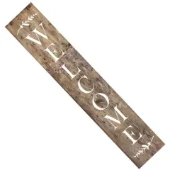 55-Inch Welcome Tall Wall Stencil | 3791L by Designer Stencils | Word & Phrase Stencils | Reusable Art Craft Stencils for Painting on Walls, Canvas, Wood | Reusable Plastic Paint Stencil for Home Makeover | Easy to Use & Clean Art Stencil
