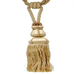 Belagio Single Tassel Tie-Back, 10" Long Tassel, Colors Collection, Ivory