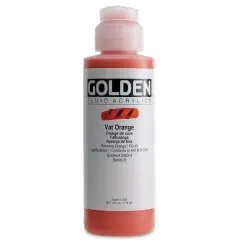 Golden Fluid Acrylics - Vat Orange, 4 oz bottle