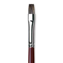 Da Vinci Black Sable Brush - Bright, Long Handle, Size 8