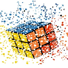 Artwille DIY Paint by Numbers for Adults and Kids, Acrylic Painting Kit - "Rubik's Cube", 13.8 x 17.7 in