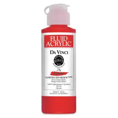 Da Vinci Fluid Acrylics - Napthol Red Medium, 4 oz bottle