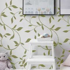 Leaf Scroll Wall Stencil