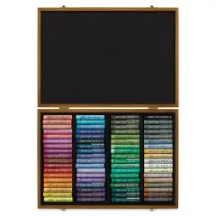 Mungyo Gallery Artists' Soft Oil Pastels - Set of 72, Wooden Box