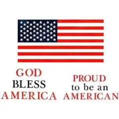 American Flag and Sayings Wall Stencil