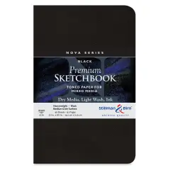 Stillman & Birn Nova Series Toned Softcover Sketchbook- Black, 5-1/2" x 8-1/2"