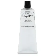 CAS AlkydPro Fast-Drying Alkyd Oil Color - Zinc White, 120 ml tube