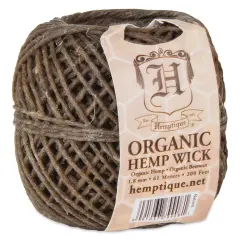 Hemptique Organic Beeswax Hemp Wick - 1.8 mm, 200 ft