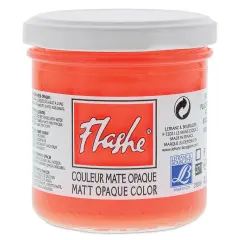 Lefranc & Bourgeois Flashe Vinyl Paint - Fluorescent Orange, 125 ml jar