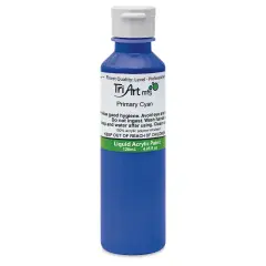 Tri-Art Liquid Artist Acrylics - Primary Cyan, 120 ml bottle