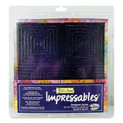 Gel Press Impressables - Squares in Squares, 12" x 12"