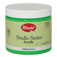 Utrecht Studio Series Acrylic Paint - Yellow Green, Pint