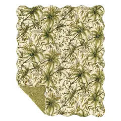 Barbados Sand Quilted Cotton 50" x 60" Throw Blanket